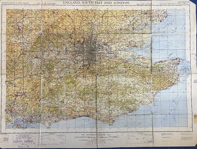 Original 1940 WW2 flyers map.