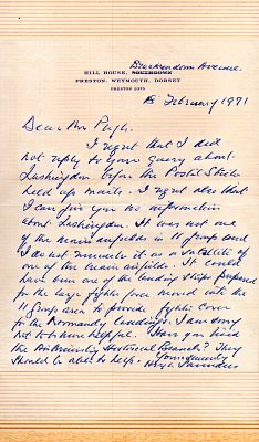 Air Marshal Sir Hugh Saunders ALS dated 18/2/71.