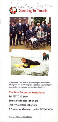 Tom Neal signed the not forgotten association flyer. A British Royal Air Force fighter ace who 