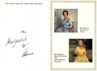 Col Marcus Andrews VC signed Christmas card.