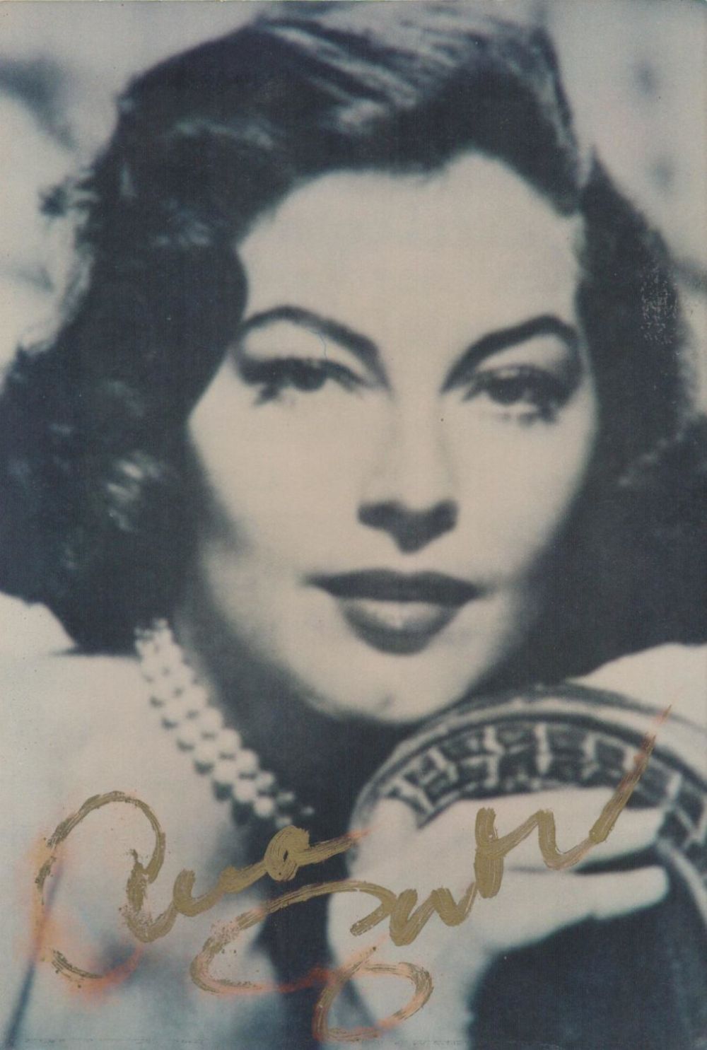 Lot 453: American Actress Ava Gardener Signed 6x4 inch Black...