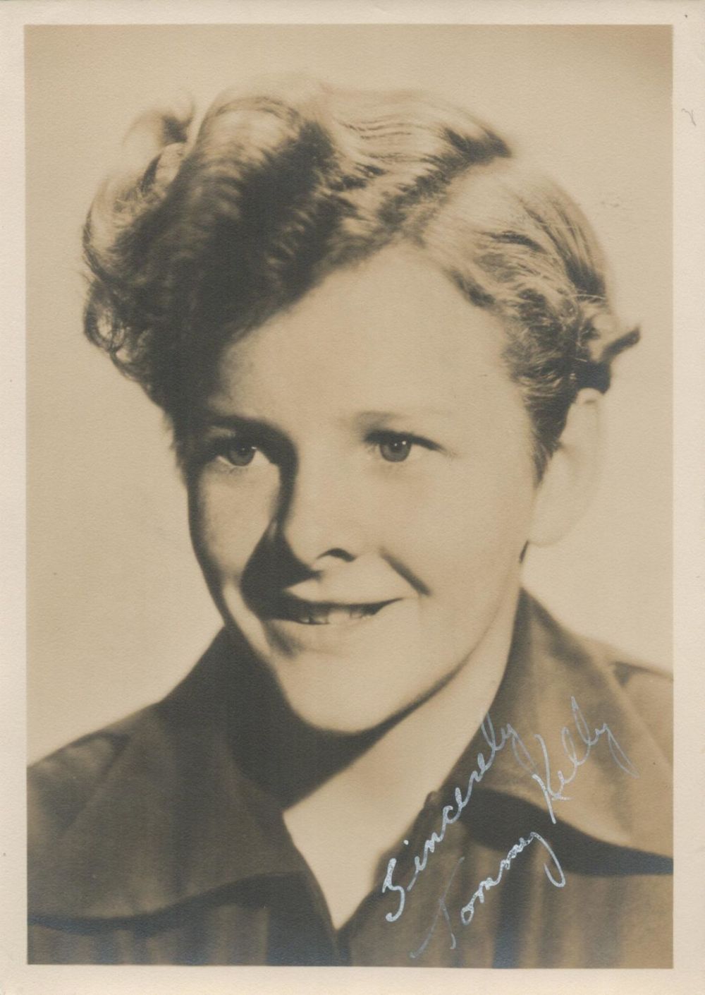 Lot 456: Tommy Kelly signed 7x5 vintage sepia photo with...