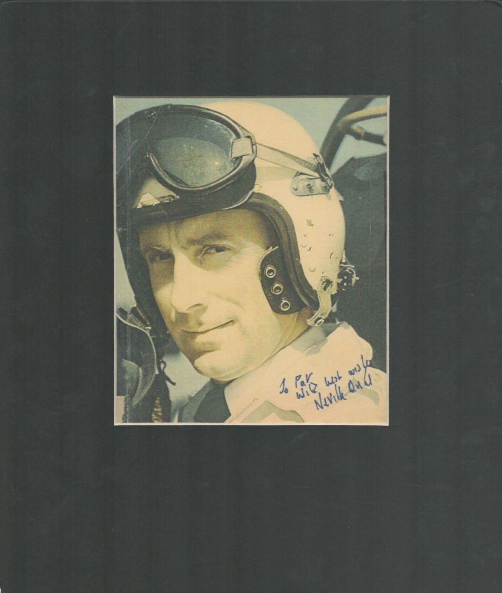 Lot 461: Neville Duke 10x8 Mounted Signature Piece. Duke, DSO,...