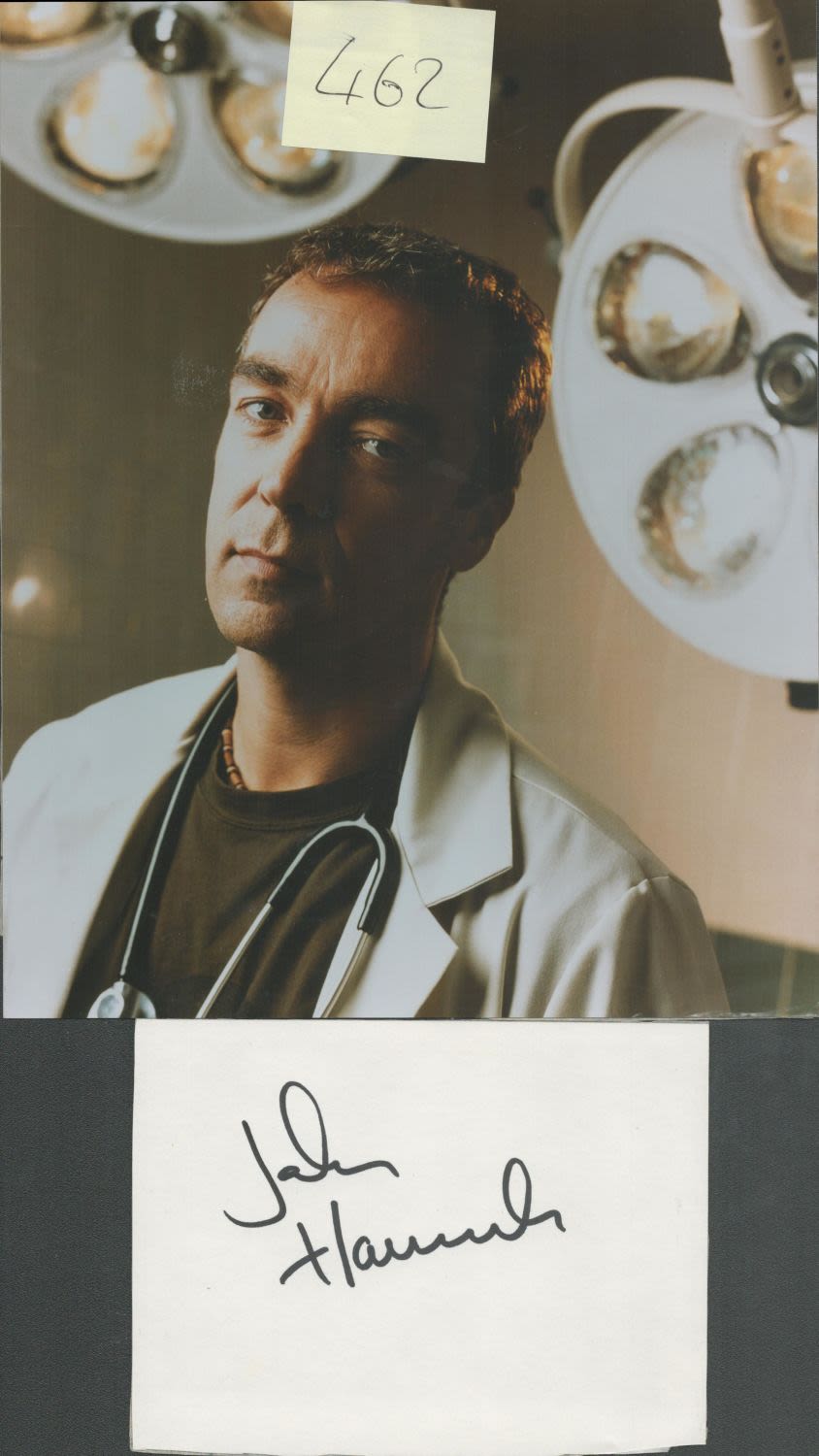 Lot 462: John Hannah Signed 6x4 Album Page. Also includes...