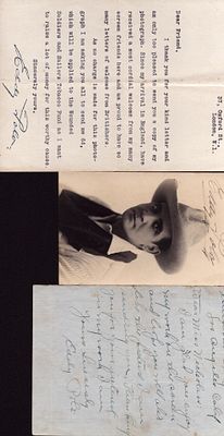 Eddy Polo signed 6X4 inch black and white photo along with signed letters