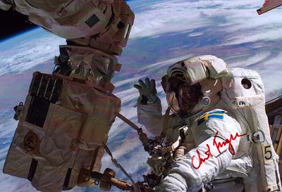 christopher Fuglesang Astronaut signed 7x5 inch colour Photo