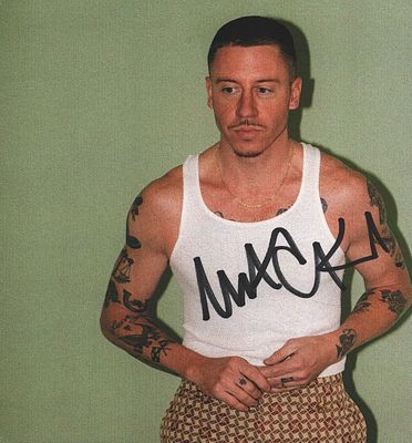Macklemore Assigned 4x4 inch colour Photo with a note on the reverse