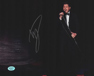 Michael Bubl&eacute; Signed 10X8 inch colour photo
