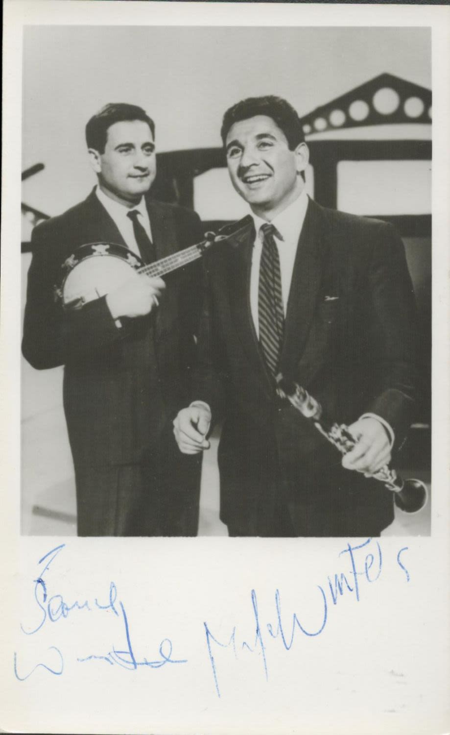 Lot 487: Bernie Winters signed 6x4 black and white photo....