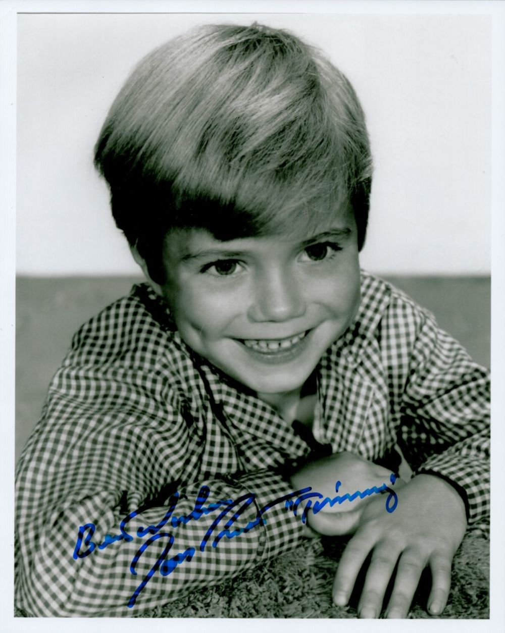 Lot 526: Jon Provost 10x8 signed black and white photo....