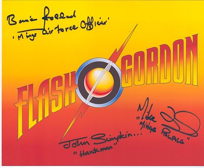 Brian Blessed John Simpkin and Mike EdmOnds signed 10X8 colour photo