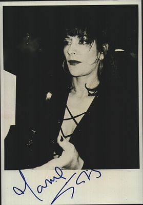 Marina Sirtis signed 7X5 inch black and white photo