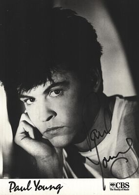 Paul Young signed7x5 inch black and white photo