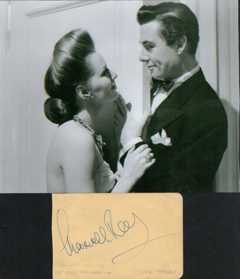 Lot 562: Actor Maxwell Reed signed autograph album page and...