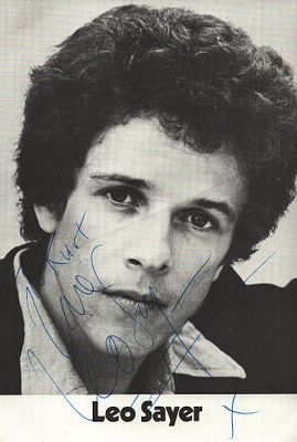 Leo Sayer signed 6X4 inch black and white photo dedicated