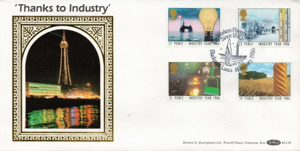 Lot 573: 1986 Industry official Benham FDC BLCS9 for Thanks...