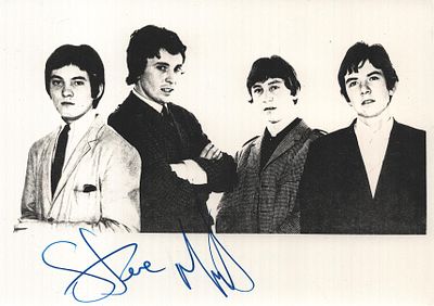 Steve Winwood Signed 6X4 inch black and white photo
