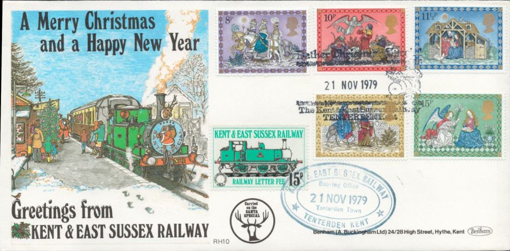 Lot 578: 1979 Christmas Railways official Benham FDC 'Greetings from...