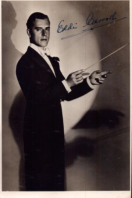Eddie Carroll signed 7x5 inch black and white vintage photo