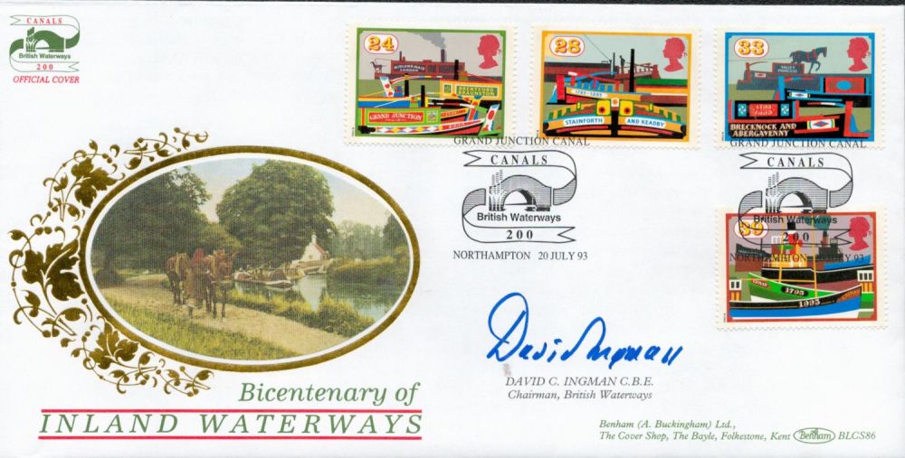 Lot 622: David Ingman Chairman British Waterways signed 1993 Benham...