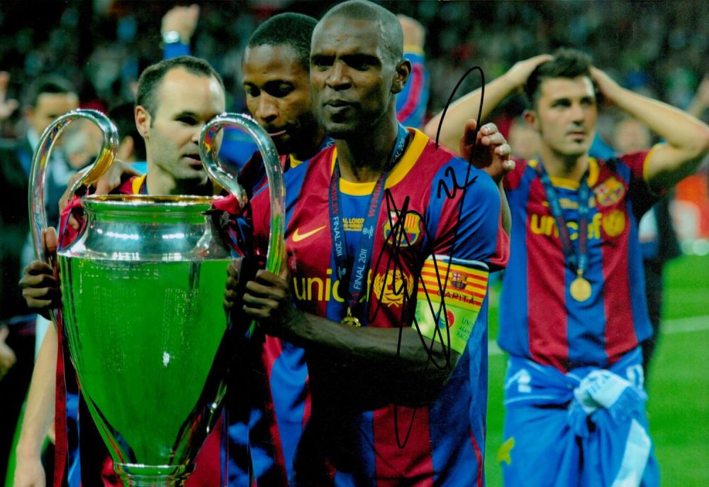 Lot 631: Football Eric Abidal signed 12 x 8 inch...