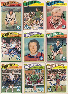 Lot of Autographed TOPPS Trading Cards ; Lot of 9 trading cards issued by Topps from various 