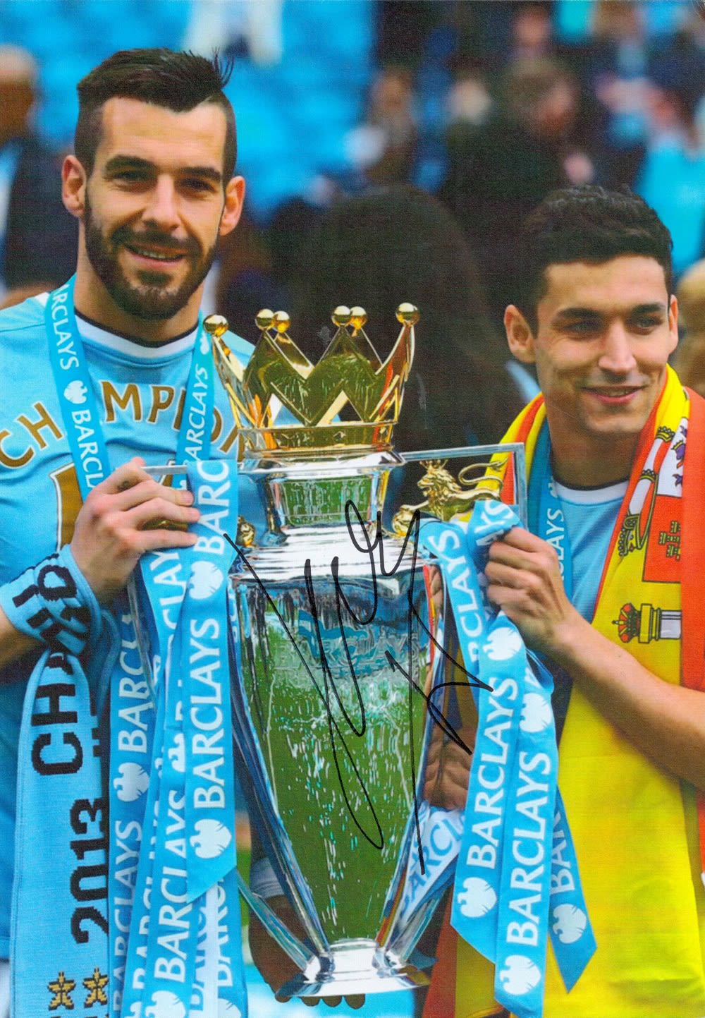 Lot 641: Football Jesus Navas signed 12 x 8 inch...