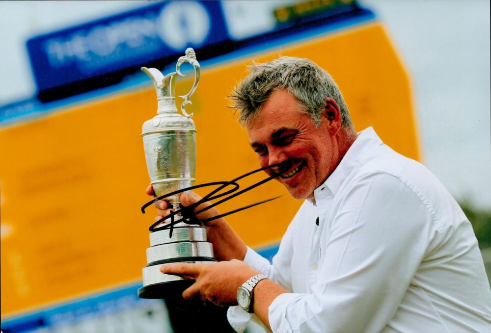 Lot 642: Golf Darren Clarke signed 12 x 8 inch...