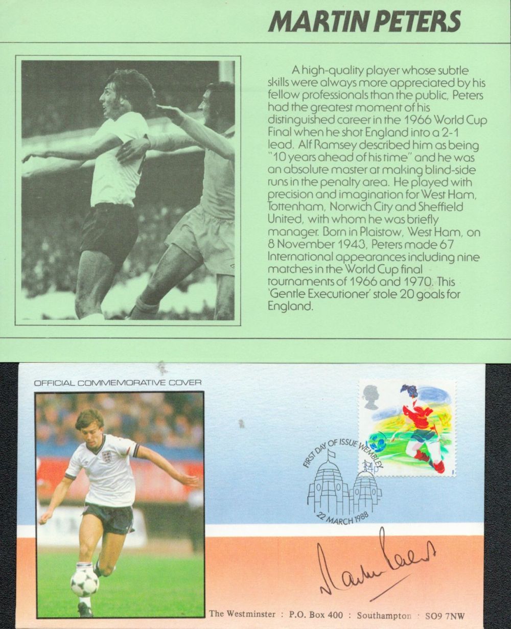 Lot 656: Football Martin Peters signed 1988 World Cup football...