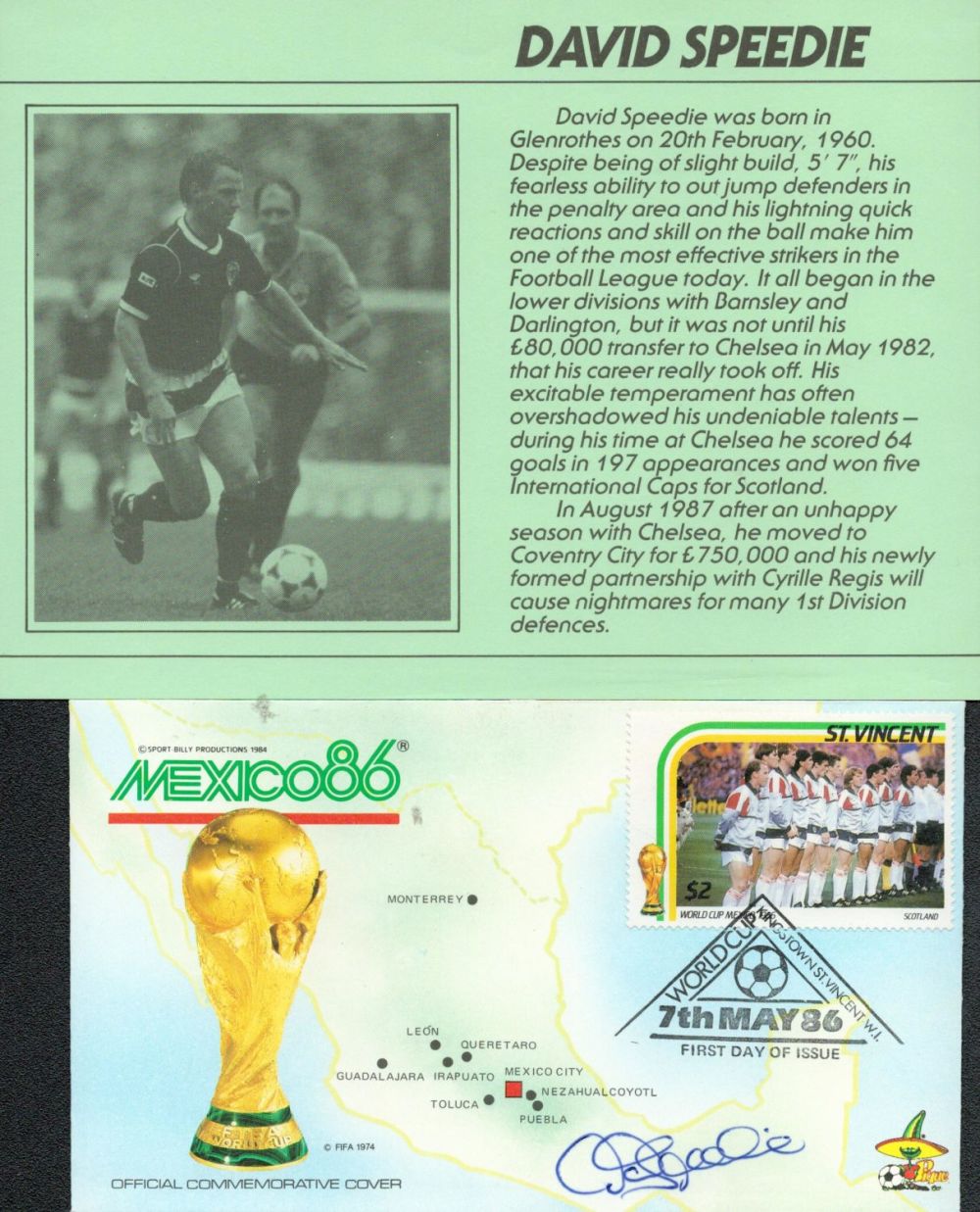 Lot 657: Football David Speedie signed 1986 World Cup football...