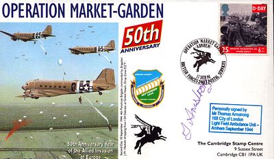 Thomas Armstrong Signed operation market 50th Anniversary cover