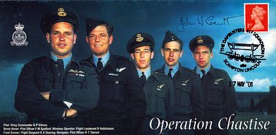Flight Lieutenant John Leavitt signed Operation Chastise Cover