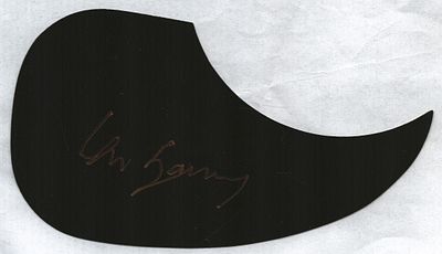 Len Garry signed Acoustic Guitar Pickguard self-adhesive.