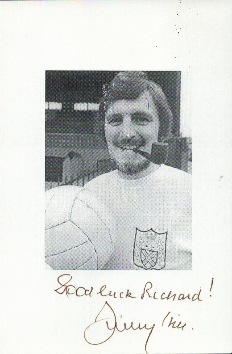 Lot 672: Football pundit Jimmy Hill signed 6 x 4...