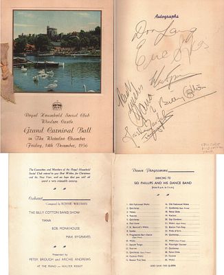 Eric sykes Max Bygraves and others signed Windsor Castle programme