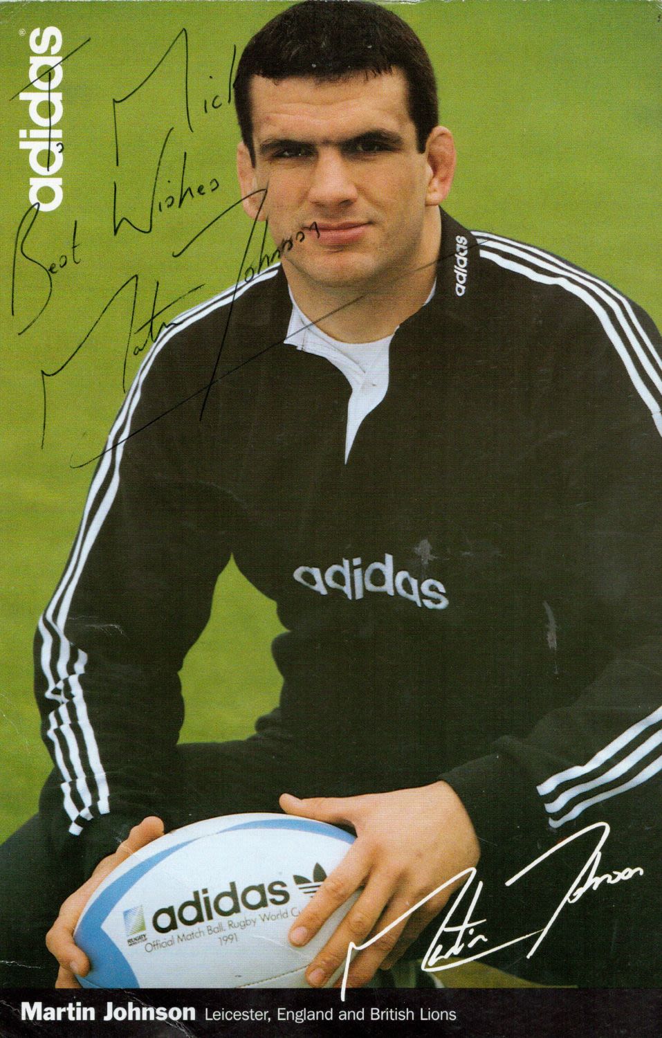 Lot 675: Rugby Martin Johnson signed 8 x 6 inch...