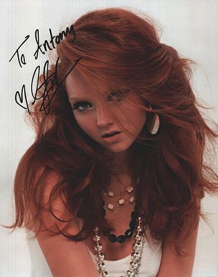 Lily Cole signed 10X8 inch colour photo dedicated
