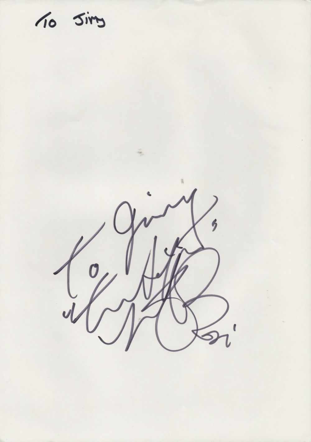 Lot 684: Music Rolling Stone Charlie Watts signed A4 Page...