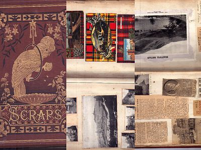 Hisoric Scrap Book, includes verious newspaper and postcards.