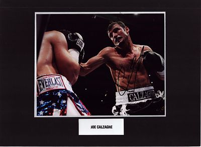 JOE CALZAGHE Boxing Legend signed 12x16 mounted Boxing Photo
