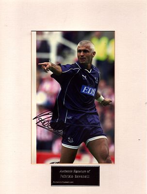 FABRIZIO RAVANELLI signed 11x14 mounted Derby County Photo