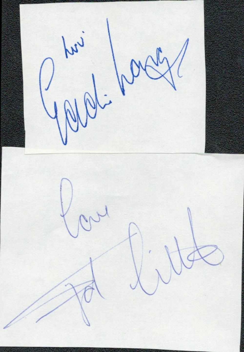 Lot 731: TV Little and Large signed small signature pieces....