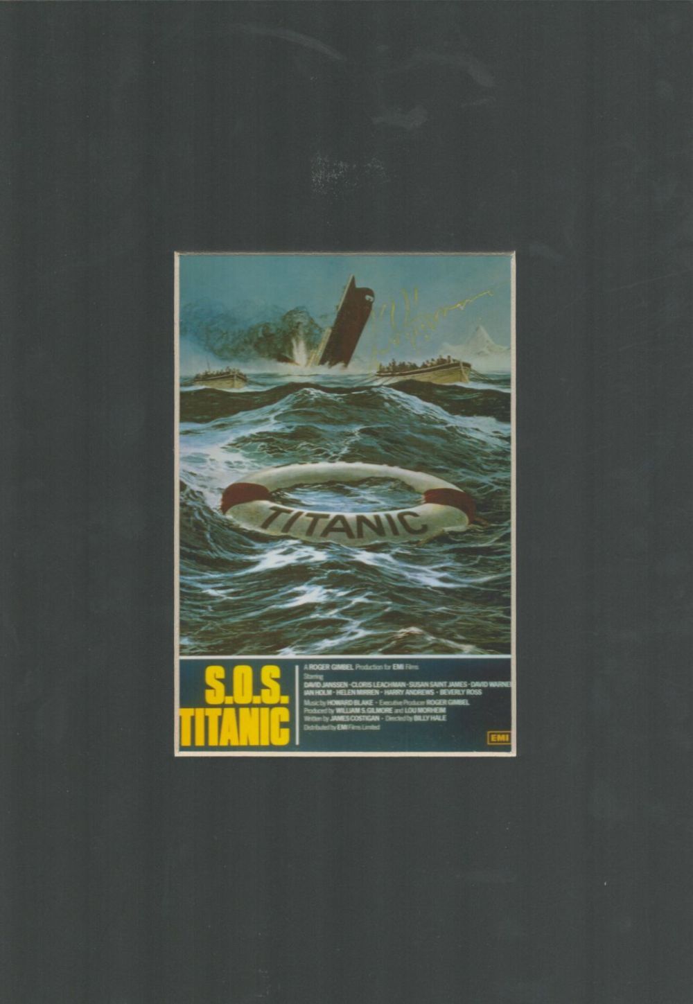 Lot 779: Karl Howman Signed 6x4 inch SOS Titanic Film...
