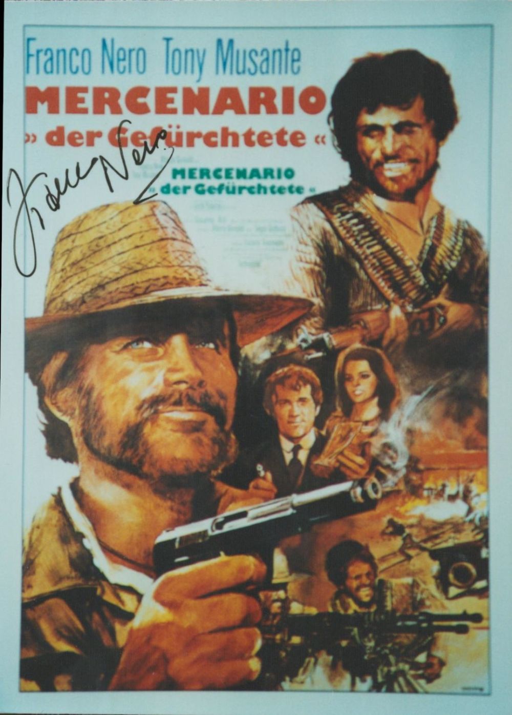 Lot 805: Italian Actor Franco Nero Signed 5x4 inch Colour...