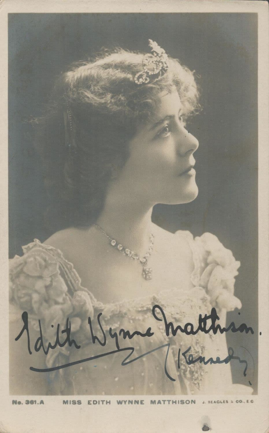 Lot 808: Anglo American Actress Edith Wynne Matthison Signed 5x3...