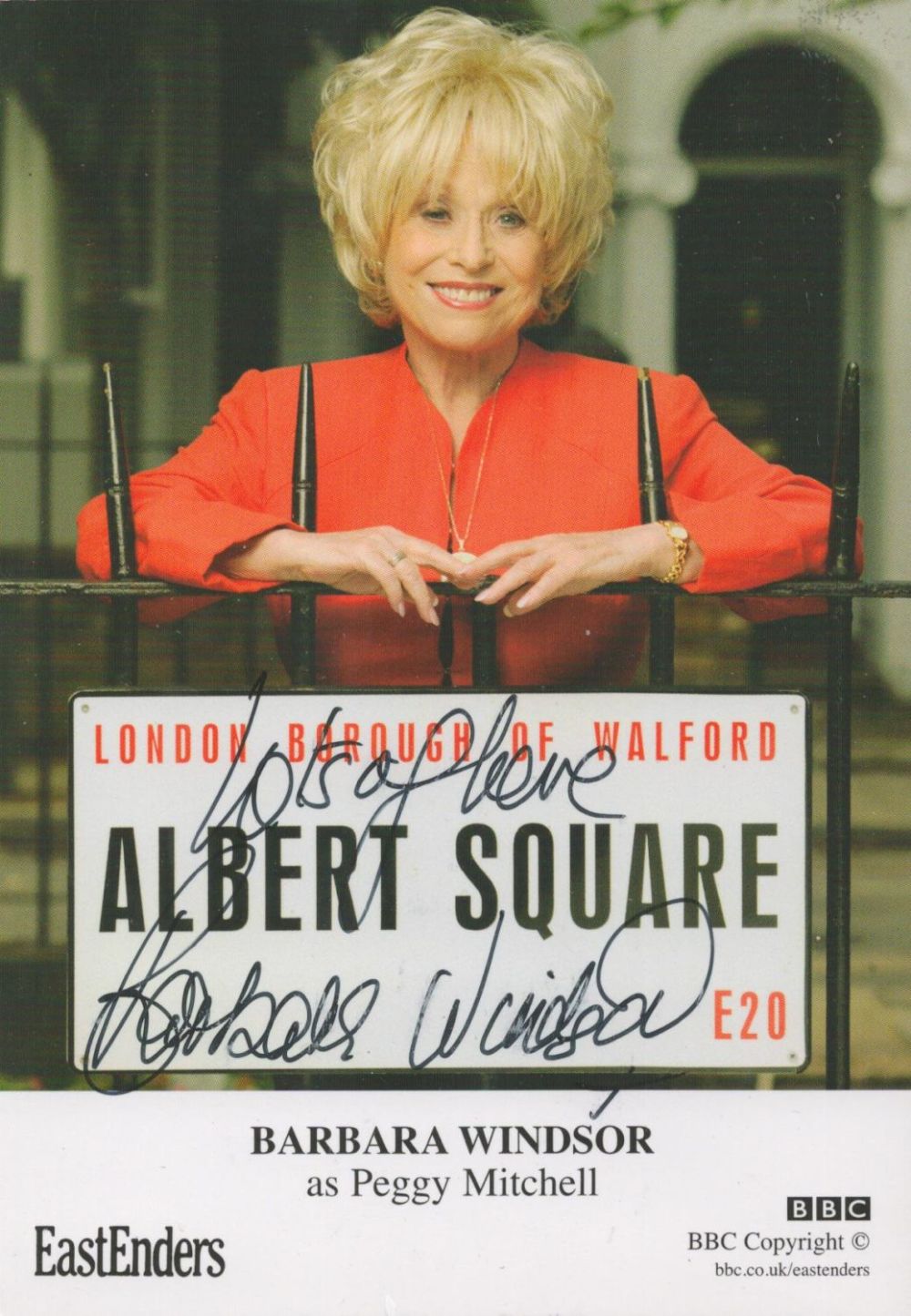 Lot 816: Dame Barbara Babs Windsor Signed 6x4 inch Colour...