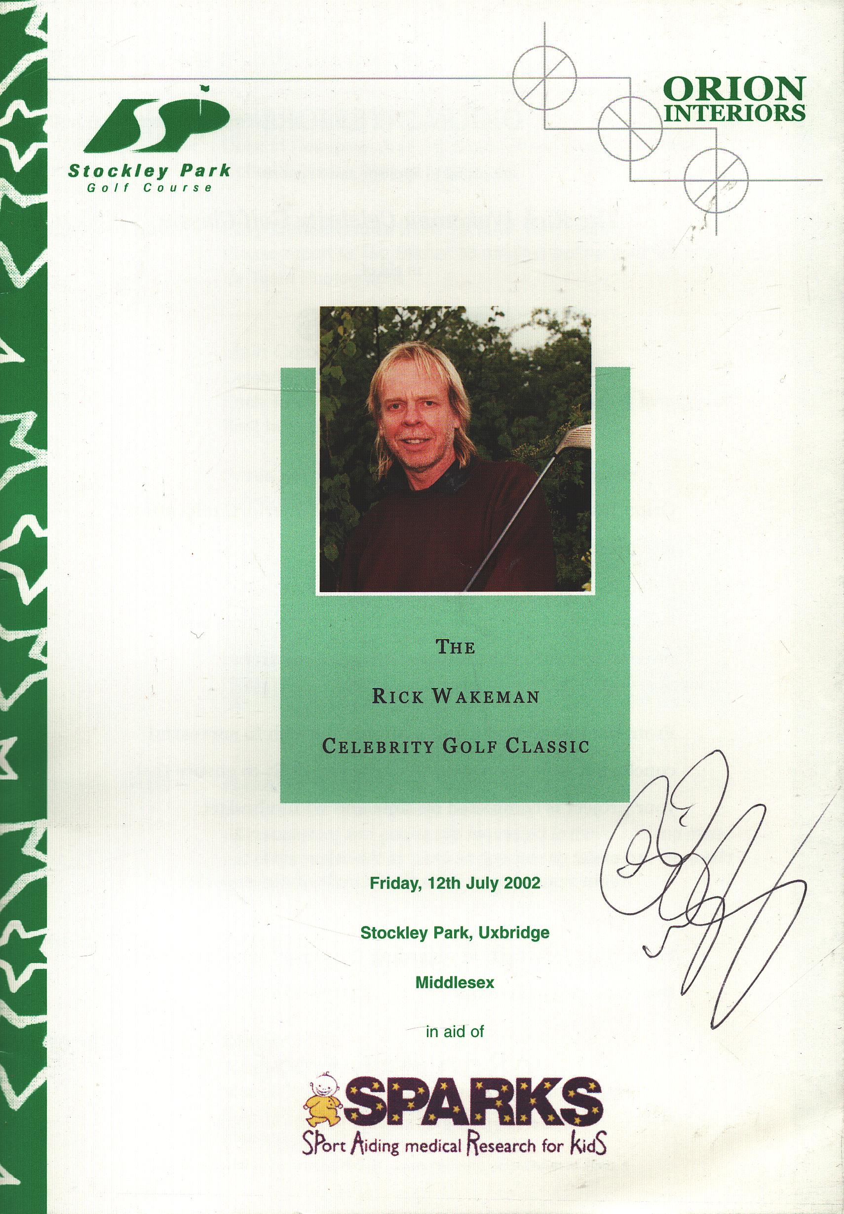 Rick Wakeman signed Programme 8x6 inch Approx