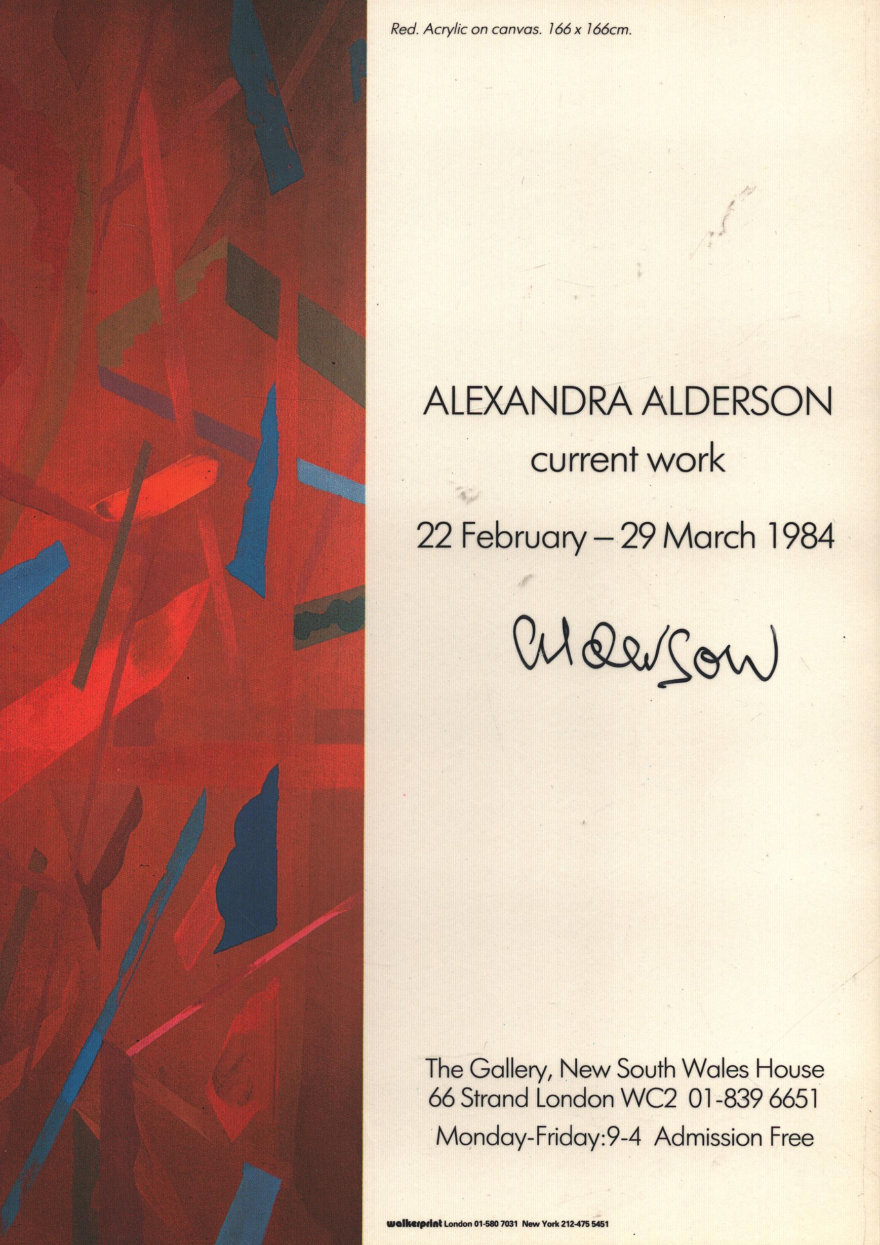 Alexandra Alderson Signed Programme 8.25x6 inch