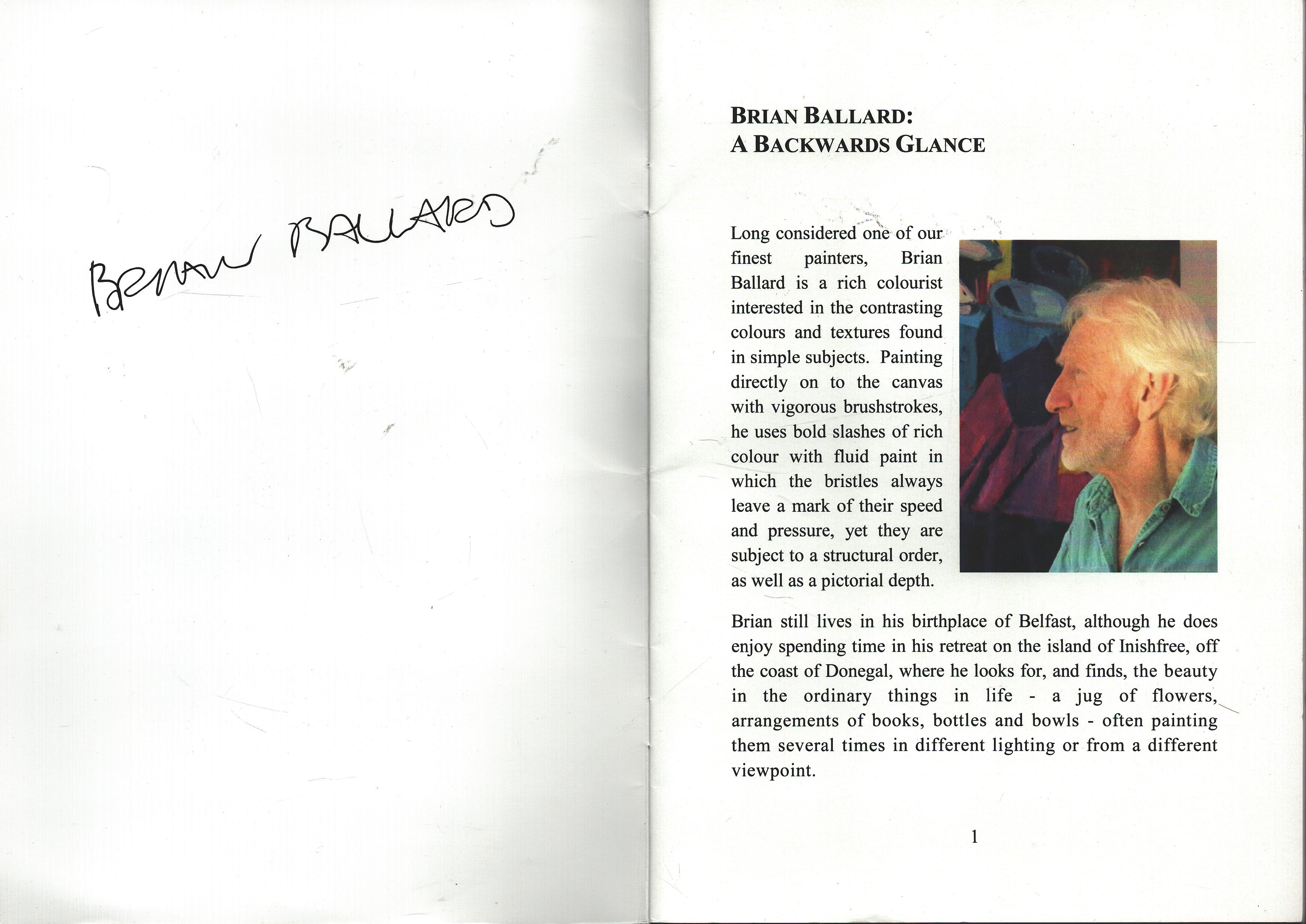 Brian Ballard signed Booklet 8.25x6 inch