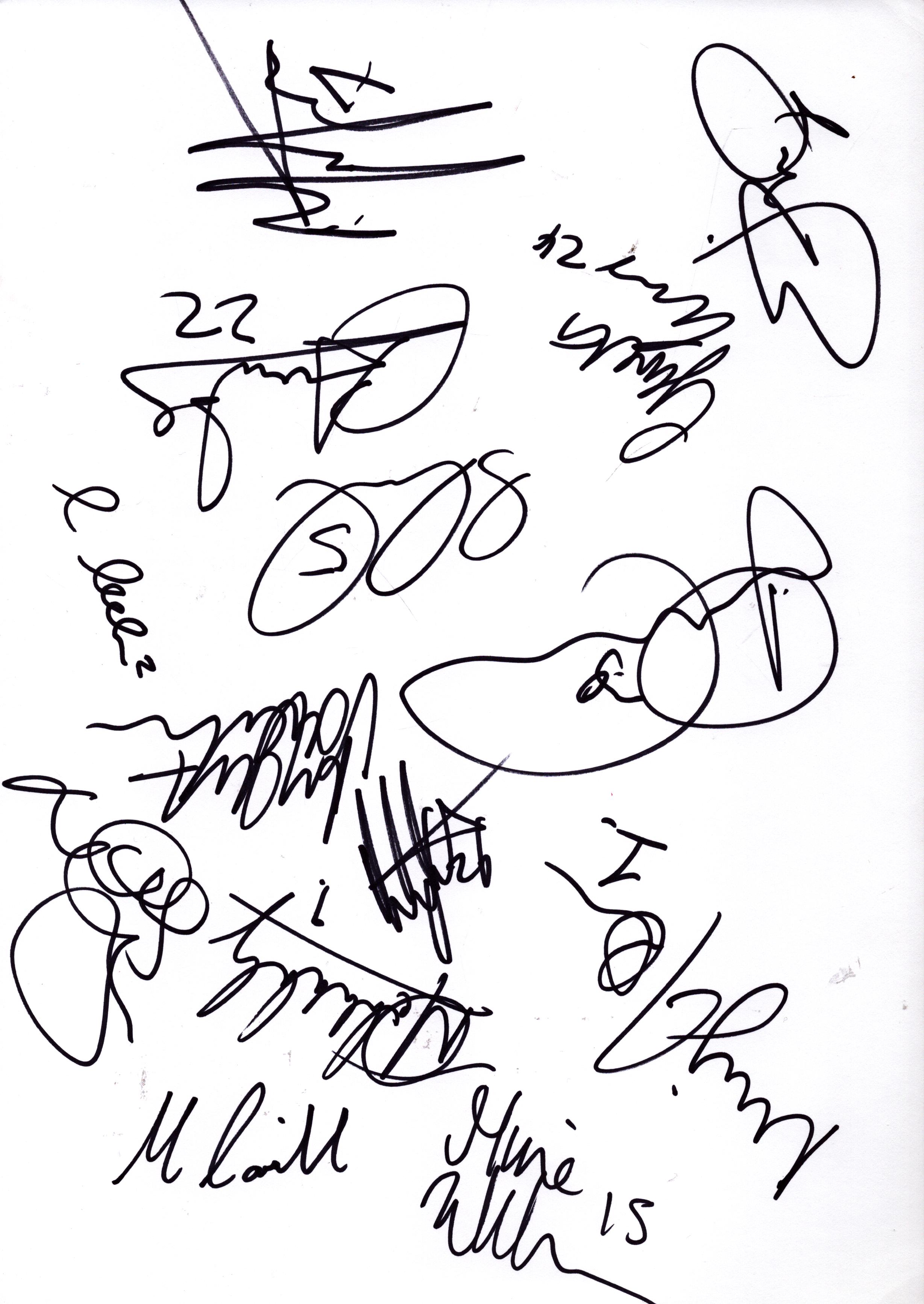 Multi-signed Wrexham autograph sheet